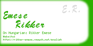 emese rikker business card